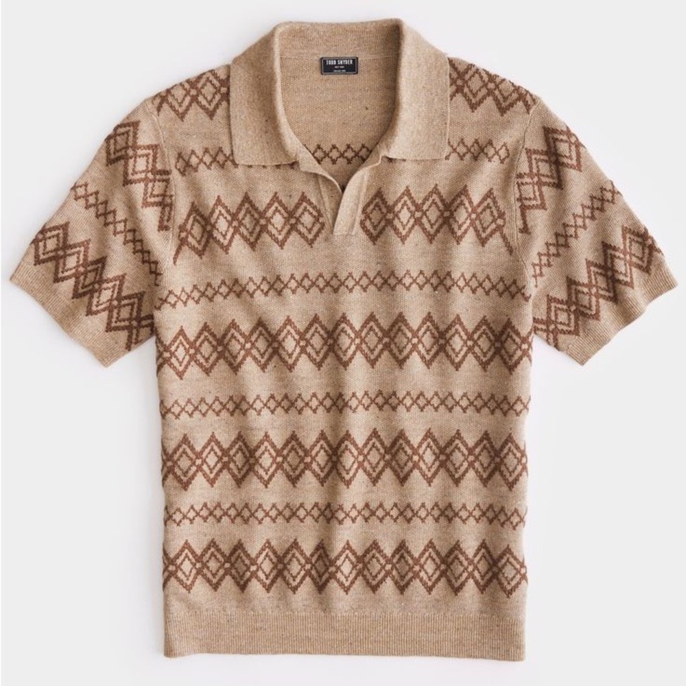 Todd Snyder Montauk Sweater Polo in Baja Dunes